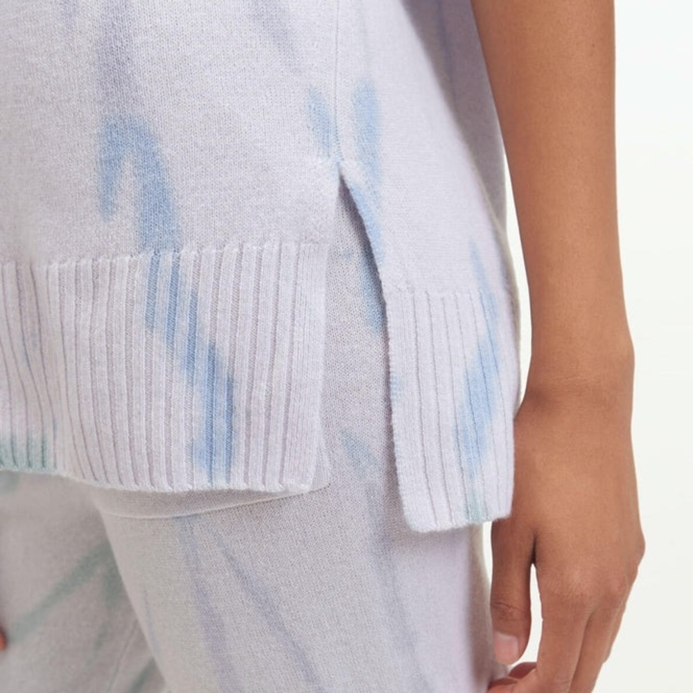NWT Splendid Adeline Cashmere Blend Arctic Blue Tie Dye Sweater Size XS - Picture 2 of 10
